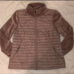 Light Purple / Brown Soft Plush Coat - Size Large